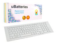 UBatteries Compatible Laptop Keyboard Replacement for Sony VAIO VPC-EJ 148971811 V116646G US AEHK2U00010 36301598 148972311 V116646H AEHK2U00020 LKB-SO07WW - White with White Frame