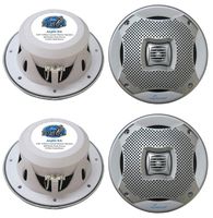 4) NEW LANZAR AQ5CXS 5.25" 800W 2-Way Marine/Boat Audio Stereo Speakers Silver