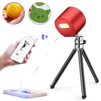 Compact Laser Engraver Machine, Portable Laser Engraving Etcher Handheld Mini Home Desktop Laser Cutter Printer with Protective Glasses for Wood, Leather，DIY Logo Design, Art Craft Science, Red