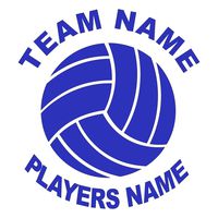 Wild Dingos LLC Sports Volleyball LRG 5x5 Custom Vinyl Decal Sticker Blue