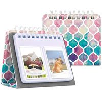 Fintie Calendar Photo Album for Fujifilm Instax, 64 Pockets Vegan Leather Photo Album for Fujifilm Mini 9 Mini 8+ Mini 90 Mini LiPlay, HP Sprocket, Kodak Mini, Polaroid Camera 3-Inch, Moroccan Love