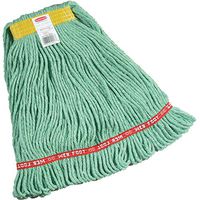 Rubbermaid Commercial Web Foot Wet Mop, Small, 1-Inch Yellow Headband, Green (FGA11106GR00)