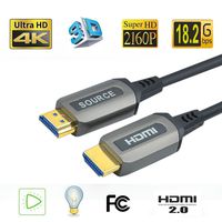 Jeirdus 25ft AOC HDMI Fiber Optic Cable Ultra HDR HDMI2.0b 18 Gbps,Support 4K60HZ ARC HDR10 HDCP2.2, Dolby Vision, Light Speed Slim and Flexible