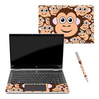 MightySkins Skin Compatible with HP Pavilion x360 14" (2018) - Monkey | Protective, Durable, and Unique Vinyl Decal wrap Cover | Easy to Apply, Remove, and Change Styles | Made in The USA