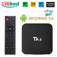 Xilibod Android 9.0 TV Box 4GB RAM/32GB ROM, S905X3 64-bit Quad core ARM, G31 MP2 GPU Processor,H.265 Decoding 2.4G/5G Dual-Band WiFi Smart TV Box - Model No.: TX3 4GB 32GB