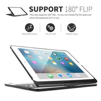 iPad Air 10.5'' Keyboard Case, TechCode 7 Color Backlit 360 Degree Rotate Folio Slim Case with Smart Auto Sleep/Wake Wireless Bluetooth Keyboard Case and Cover for iPad Air3/ Pro 10.5,Black