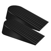 Big Door Stopper 2 Packs Heavy Duty Wedge Rubber Door Stop Works on All Floor Surfaces Height up to 1.9 Inches Non-Scratching Doorstops Special for Home Office School Heavy Door