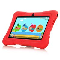Ainol Q88X 7" Display Kids Tablet Android 8.1 RK3126C Quad Core 1GB+16GB WiFi Table Kid-Proof Shock-Proof Silicone Case Kickstand Available with iWawa for Kids Education Entertainment(Red)