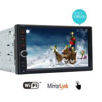 EinCar 7 inch Touch Screen Android 5.1 Double Din Head Unit GPS Navigation System Car Stereo Audio Radio Video Player Build in Bluetooth WiFi FM AM Bluetooth/WiFi/ Screen Mirror