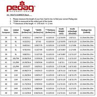 Pedag Summer Washable Pure Cotton Terry Barefoot Insole, Black, Us 11m/ 44 EU, 2 oz