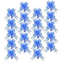 Baoblaze 20pcs Gift Wrap Pull Bows Ribbon String Present Wedding Gift Boxes Wrapping DIY - Blue
