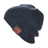 BearsFire Fashion Wireless Bluetooth Knit Hat Receiver Headphone Speaker Microphone Beanie Hat Cap Headphone Headset Earphones MP3 Speaker Music Player for Men Women Gift (Dark Grey)