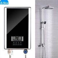 BTSSA Intelligent Constant Temperature Tankless Instant Water Heater,Shower Water Heater Bathroom Home Kitchen Wall-Mounted 8-Button Multi-Function Display