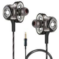 Triple Driver Earbuds,Wired Earphones,6D Sound Effect Deep Bass Stereo Earbuds in Ear Headphones with Microphones,Noise Isolating,Volume Control,Headset for Smart Phones,PC (Triple Driver Earbuds)