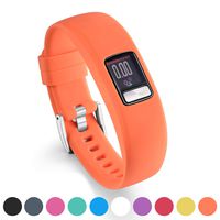 Watbro Bands for Garmin Vivofit 4, Smooth Silicone Replacement Wristbands for Garmin Vivofit 4 Activity Tracker, with Secure Metal Watch Clasp Buckle Straps Women Men Large Small