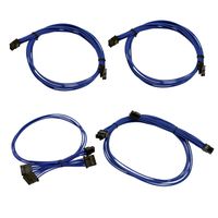 EVGA Blue 1600 G2/P2/T2 Additional Power Supply Cable Set, Individually Sleeved (100-CU-1600-B9)