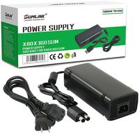[Updated Version] Power Supply Charger Cord for Xbox 360 Slim Auto Voltage (Black)