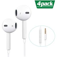 Everdigi Headphones, 4Pack Quality Earbuds Earphones with Microphone and Volume Control, Compatible Phone 6s Plus/6s/6/SE/5s/5c/5 Galaxy and More Android Smartphones 3.5mm Headphones