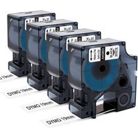 Compatible DYMO D1 Label Tape 45803 S0720830, Black on White Replace Standard D1 Labeling Tape for DYMO LabelManager 160 280 450D 500TS PnP Label Makers, 3/4 Inch(19mm) x 23 Feet,4 Pack