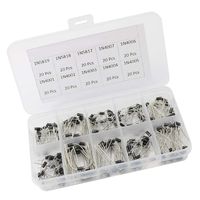 tatoko 200 Pcs 10 Value Rectifier Diode 1N4001 to 1N5819 Zener Diode Assortment Kit