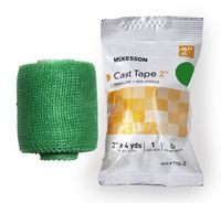 McKesson - Cast Tape - 2 Inch X 12 Foot - Fiberglass - Green - 10pcs/Box
