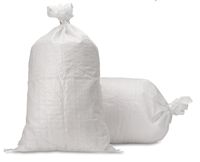 UpNorth Sand Bags - Empty White Woven Polypropylene Sandbags w/Ties, w/UV Protection; size: 14" x 26", Qty of 50