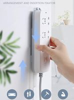 SENRAN 2 Pack Self Adhesive Power Strip Fixator, Power Strip Holder Mount，Adapter Fixer，Power Strip Desk Wall Mount，Desktop Outlet Power Strip, for AmazonBasics,Belkin and Other