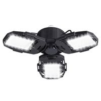 Deformable LED Garage Lights, 80W LED Garage Ceiling Lights with 3 Adjustable Wings, 8000LM, E26 LED Shop Light for Warehouse, Workshop, Barn, High Bay Lighting (No Motion Detection)