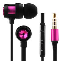 Dirance Wired in-Ear Stereo Super Bass Sport Earbuds Earphone Headphone for Cellphone Tablet Laptop (Hot Pink)