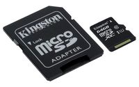 Kingston Canvas Select 64GB microSDHC Class 10 microSD Memory Card UHS-I 80MB/s R Flash Memory Card with Adapter (SDCS/64GB)