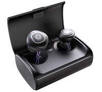 True Wireless Bluetooth Earbuds, Bluetooth 5.0 in-Ear Headphones with Charging Case, TWS Stereo Earphones Deep Bass Sound, IPX5 Waterproof, Built-in Mic, Clear Call, Secure Fit for Sports A12