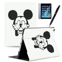 LJX iPad 9.7 inch Case 2018 iPad 6th Gen 2017 iPad 5th Generation Case, Mickey and Minnie Cute Cover PU Leather Stand Protection Smart Auto Sleep/Wake Shell for iPad Air 2 iPad Air #A
