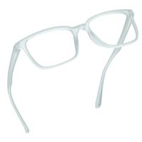 LifeArt Plastic Blue Light Blocking Glasses,Oval Computer Reading Glasses,Transparent Lens,Reduce Headaches&Eyestrain,Stylish for Women/Men,+0.75 Magnification