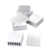 uxcell a16012800ux0575 Aluminium Heatsink Heat Sink Radiator Fin 25x25x10 mm 10pcs Silver Tone Pack of 10