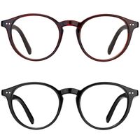 EOSNEIK Blue Light Blocking Glasses Men Women Vintage Thick Round Rim Frame Eyeglasses Anti Blue Ray Computer Game Glasses