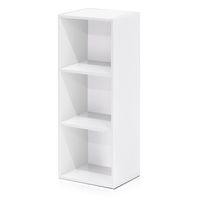 Furinno 3-Tier Open Shelf Bookcase, White