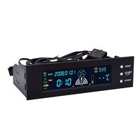 5.25 inch Fan Speed Controller - PerryLee PC Computer Fan Controller Temperature Controller Front Panel Date Time Temperature Display Drive Bay