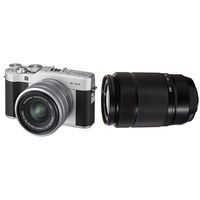Fujifilm X-A5 Mirrorless Digital Camera w/XC15-45mmF3.5-5.6 OIS PZ Lens - Silver + Fujinon XC50-230mmF4.5-6.7 OIS II Black