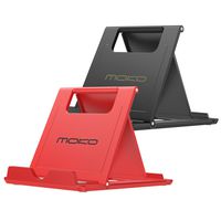 MoKo [2 Pack] Phone/Tablet Stand, Foldable Holder for Devices(6-11") Fit iPhone 11 Pro Max/11 Pro/11, iPad 10.2" 2019, iPhone Xs/Xs Max/Xr/X, iPad Air 3, Mini 5, Galaxy Note 10 Plus, Black & Red
