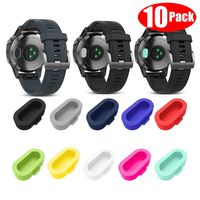Miimall [10 Pack] Compatible Garmin Fenix 5/5S/5X Plus/5S PLUS/5X Plus/6 / 6S / 6X Charger Port Protector, Silicone Anti Dust Plugs Charger Port Protector for Garmin Vivoactive 3/ Vivoactive 3 Music
