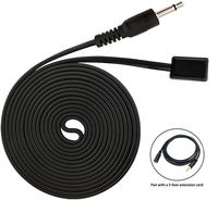 FlickerStar IR Infrared Emitter Extender Extension Cable, Single Head Eye to 3.5mm Jack Red IR Transmitter Wire Cord Compatible with for IR Repeater Extender System Kit (rectangle)