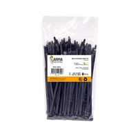 Cable Zip Ties Heavy Duty 8 Inch, Strong Plastic Wire Tires with 50 Pounds Tensile Strength, 100 pieces, Nylon Tie Wraps in Black, UV Resistant Indoor and Outdoor, Arpia Industrial A9604, Quality Ties