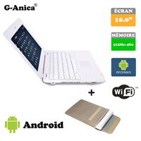 Netbook Laptop Android 4.2 HDMI écr.10 (WiFi-SD-MMC)+Laptop Bag (White)