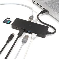 Omnigates Slim USB Type-C 7-Port Data Hub (4 USB 3.0, 2 Type-C, 1 SD/Micro SD Card Reader) for New MacBook, Mac Pro/Mini, iMac, Surface Pro XPS, Pixelbook Laptop, PC, USB Flash Drive, and More