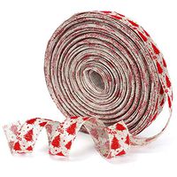 Yamalans Ribbon 2m Christmas Tree Dot Print Gift Double Face Satin Ribbons for Crafts Tree#