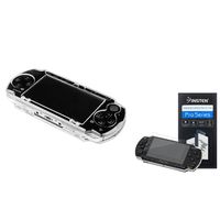 Insten Clip On Clear Crystal Hard Case With LCD Screen Protector Compatible With Sony PSP 2000 3000