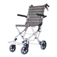 QIDI Wheelchair Fold Light Elderly Travel Aluminum Alloy Small Trolley