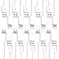Charging Cables, Pasyou 3FT (1M) USB Cable Fast Charging Syncing Charger Cords Data Lines Certified Durable Wires Compatible for Phone Xs Max XR X/ 8 Plus/ 7Plus/ 7/ 6s Plus/ 6 Plus - 10 Pack