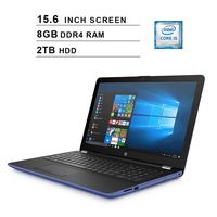 2019 Newest HP Pavilion 15.6 Inch Laptop - Intel Quad Core i5-8250U up to 3.40 GHz, Intel UHD 620, 8GB DDR4 RAM, 2TB HDD, DVD, Webcam, HDMI, Bluetooth, WiFi, Windows 10, Blue