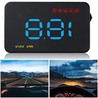 Car HUD Head Up Display 3.5 with OBD2/EUOBD Interface Plug & Play Vehicle Speed KM/h MPH, OverSpeed Warning, Water Temperature, Battery Voltage, Mileage Measurement - Blue
